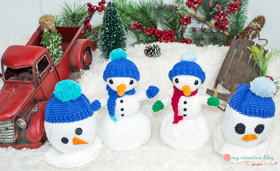 Melting Snowman Doll – Crochet Pattern